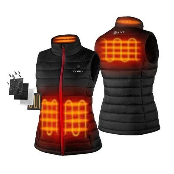 Ororo Women's Sz Small Black 4-Zone Classic Heated Vest w/Battery - Picture 7 of 8